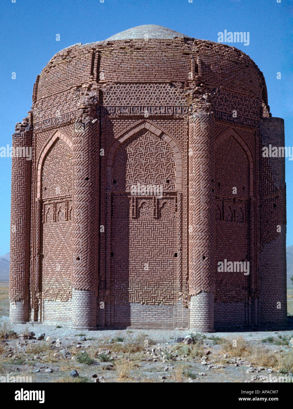 Tomba di Seljuk tower, Kharraqan, Iran Foto Stock