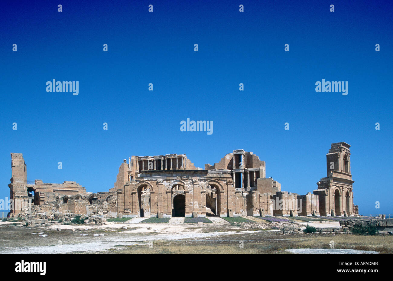 Anfiteatro romano, Sabratha, Libia Foto Stock