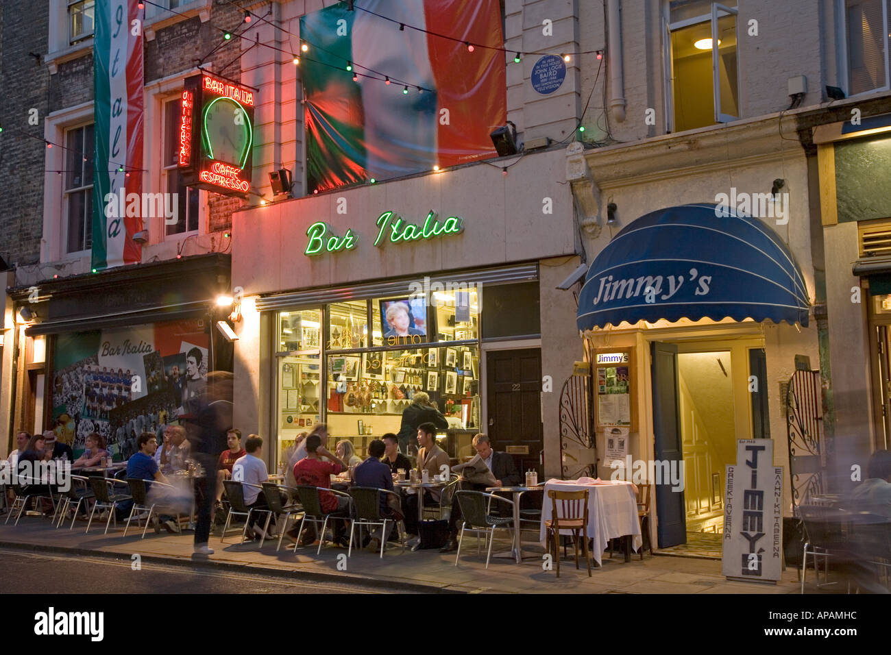 Bar Italia Soho London UK Europa Foto Stock