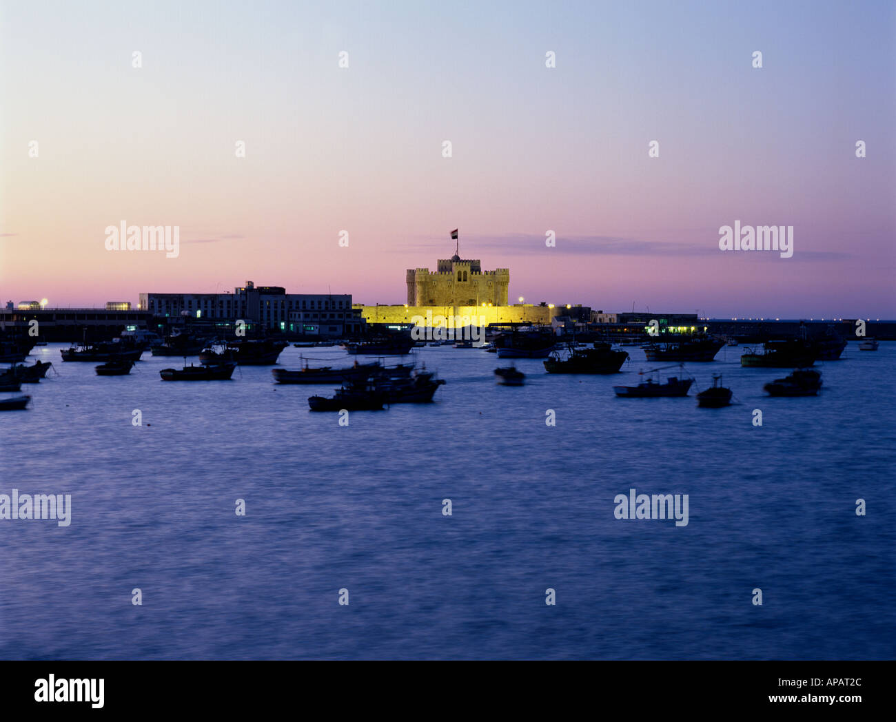 Fort Qait Harbour Alessandria d Egitto in Nord Africa Foto Stock