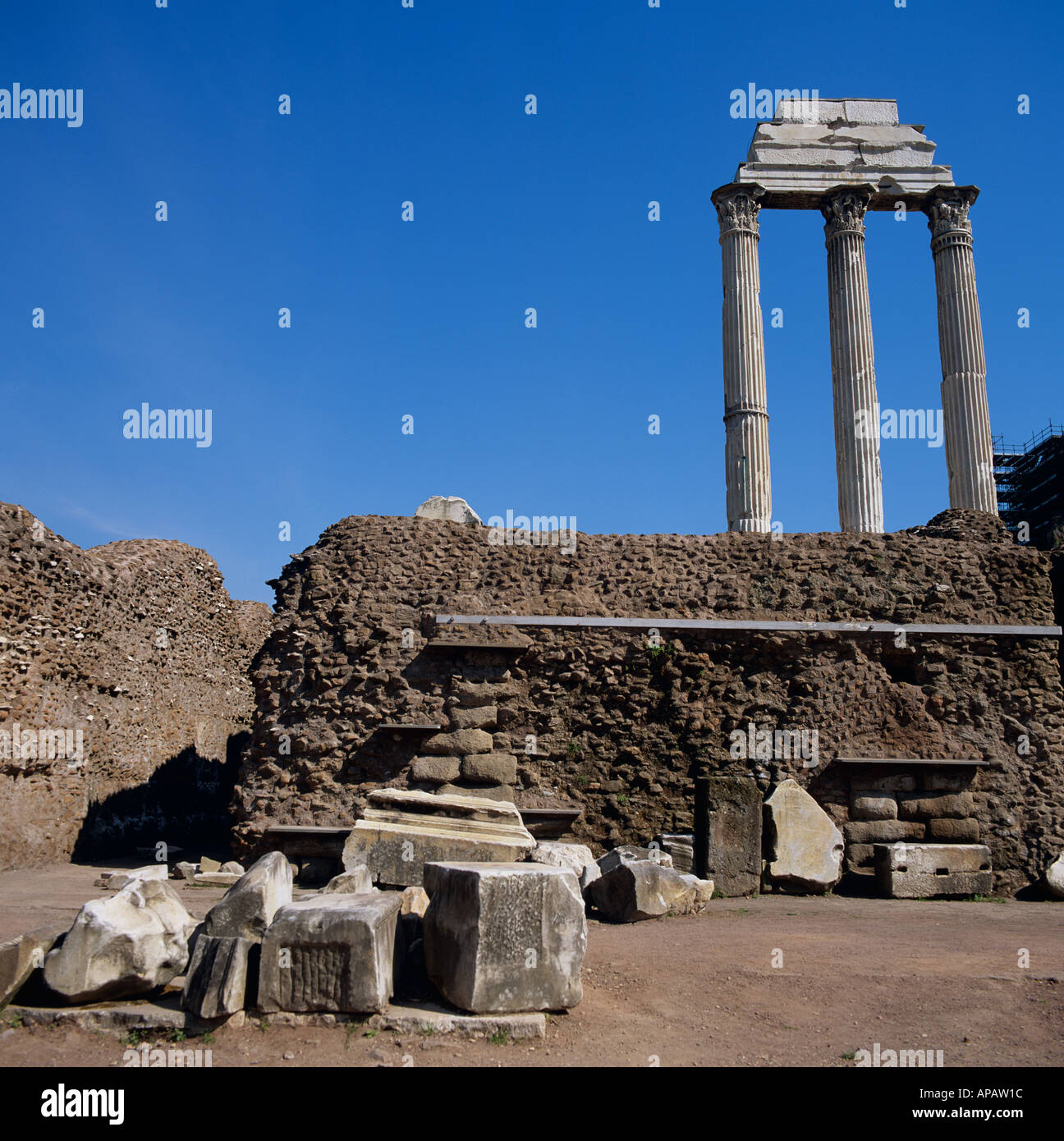 Il Tempio di Vesta Il Forum di Roma Italia Europa Foto Stock