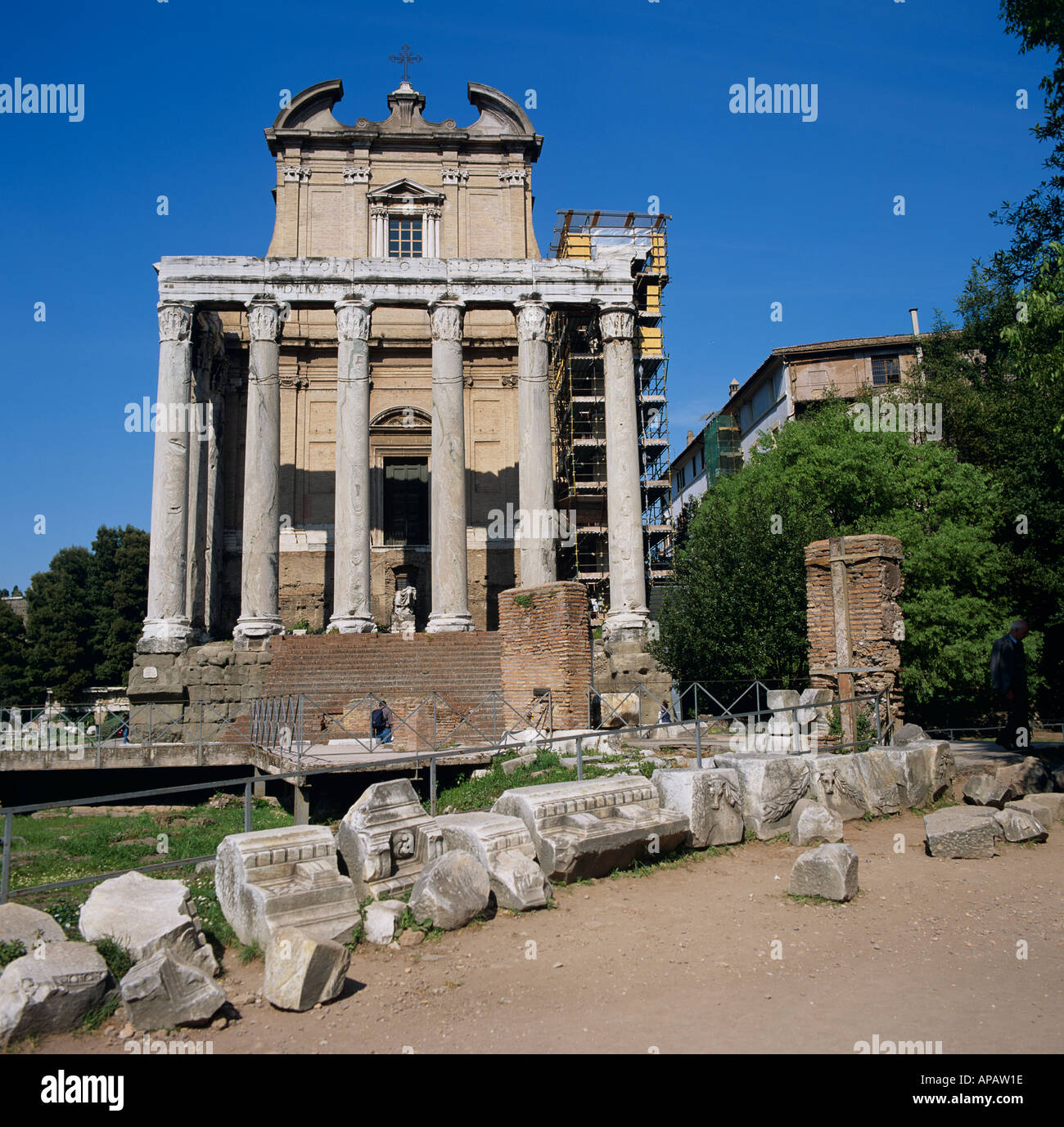 Tempio di Vesta al Foro Romano Roma Italia Europa Foto Stock