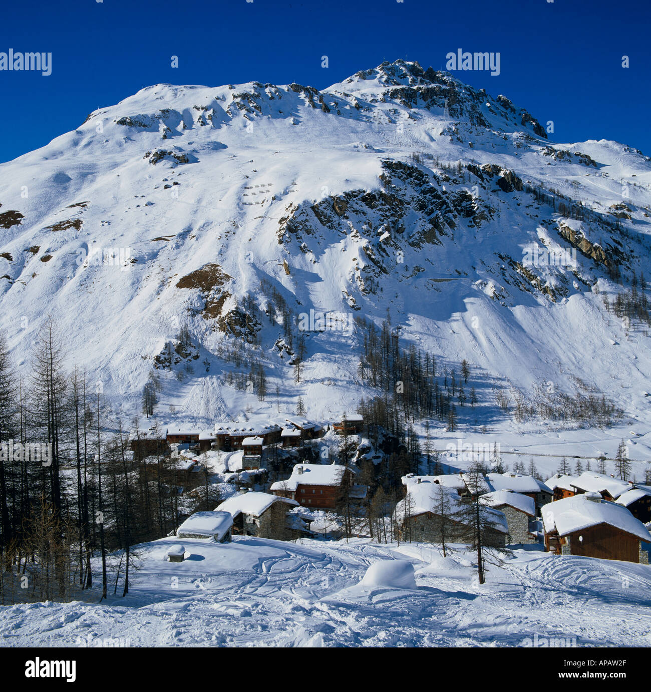 Valle di Chamonix Alpi Francesi Francia Europa Foto Stock