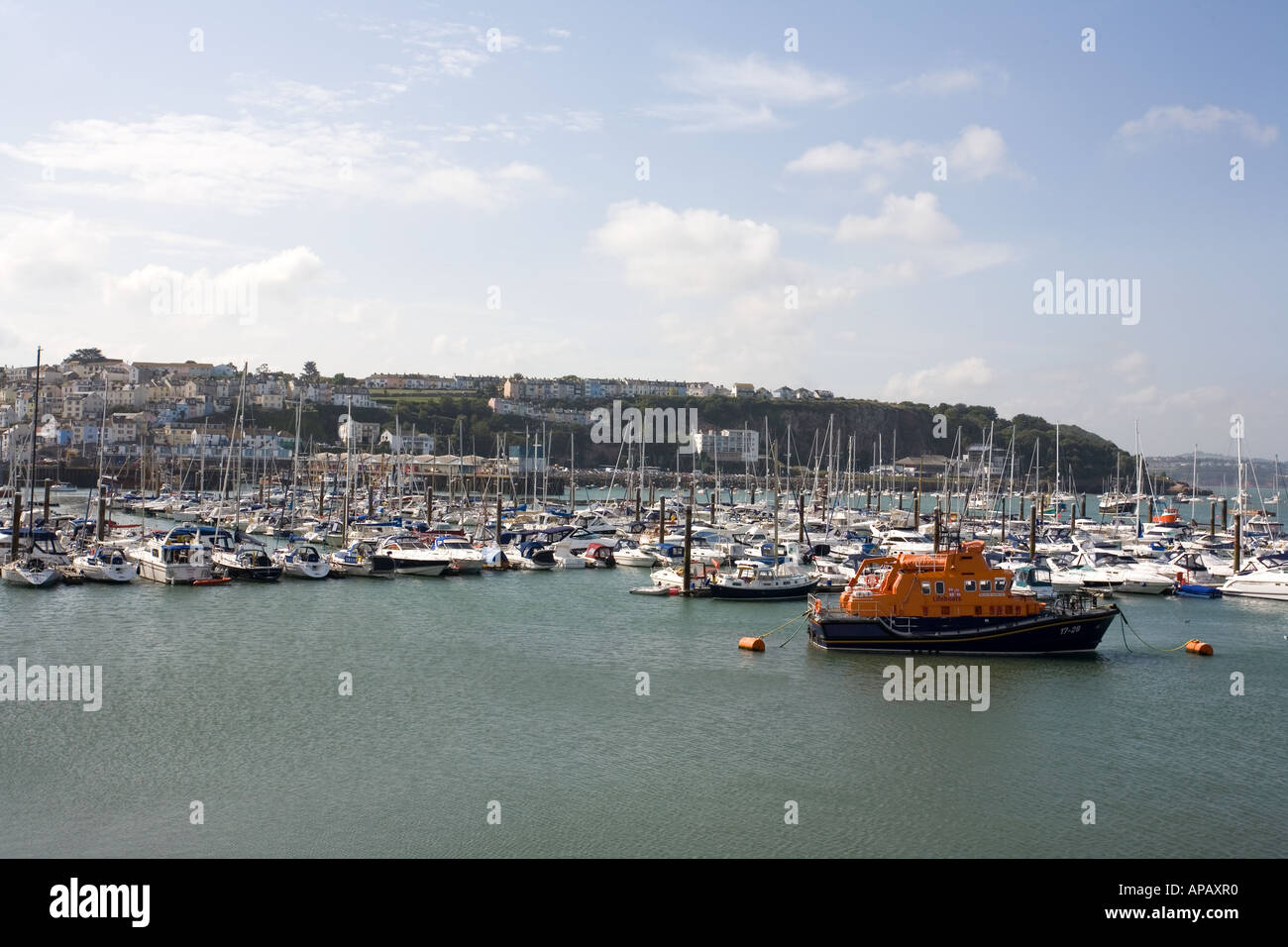 Brixham harbour marina, Devon, Inghilterra. Foto Stock