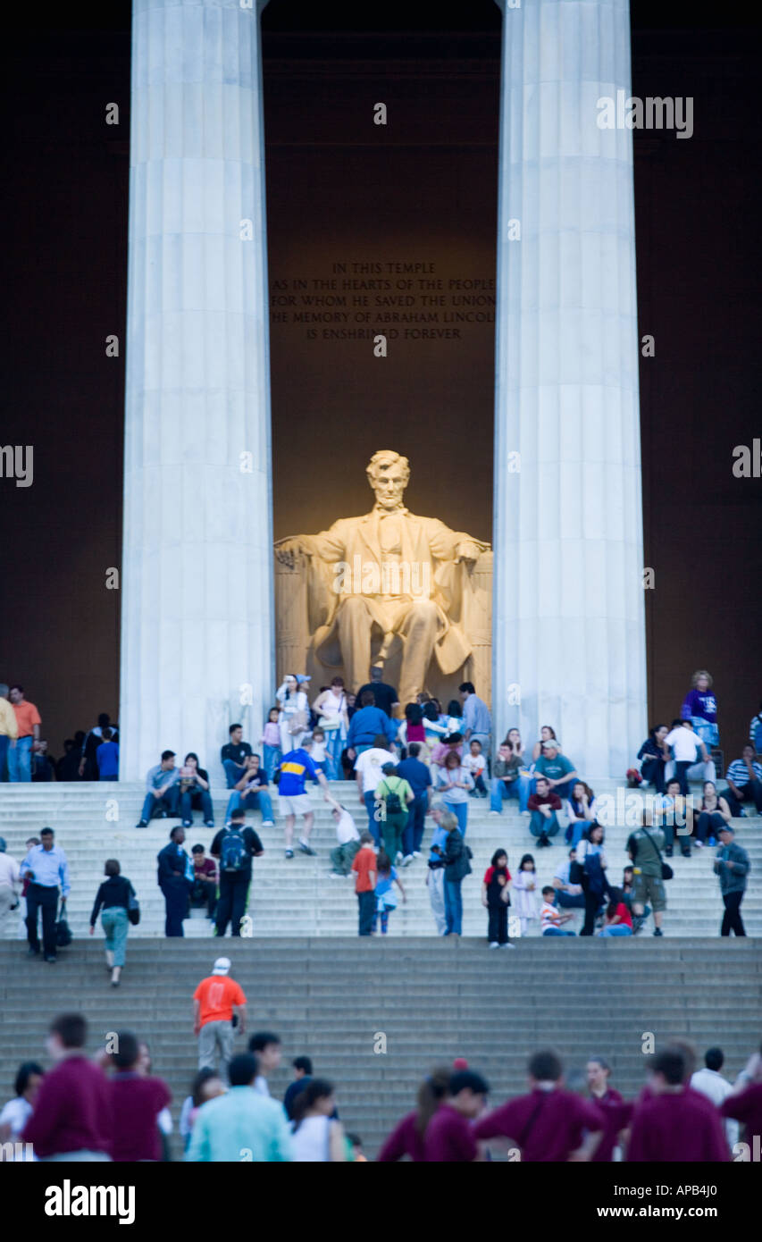 Il Lincoln Memorial Washington DC STATI UNITI D'AMERICA Foto Stock