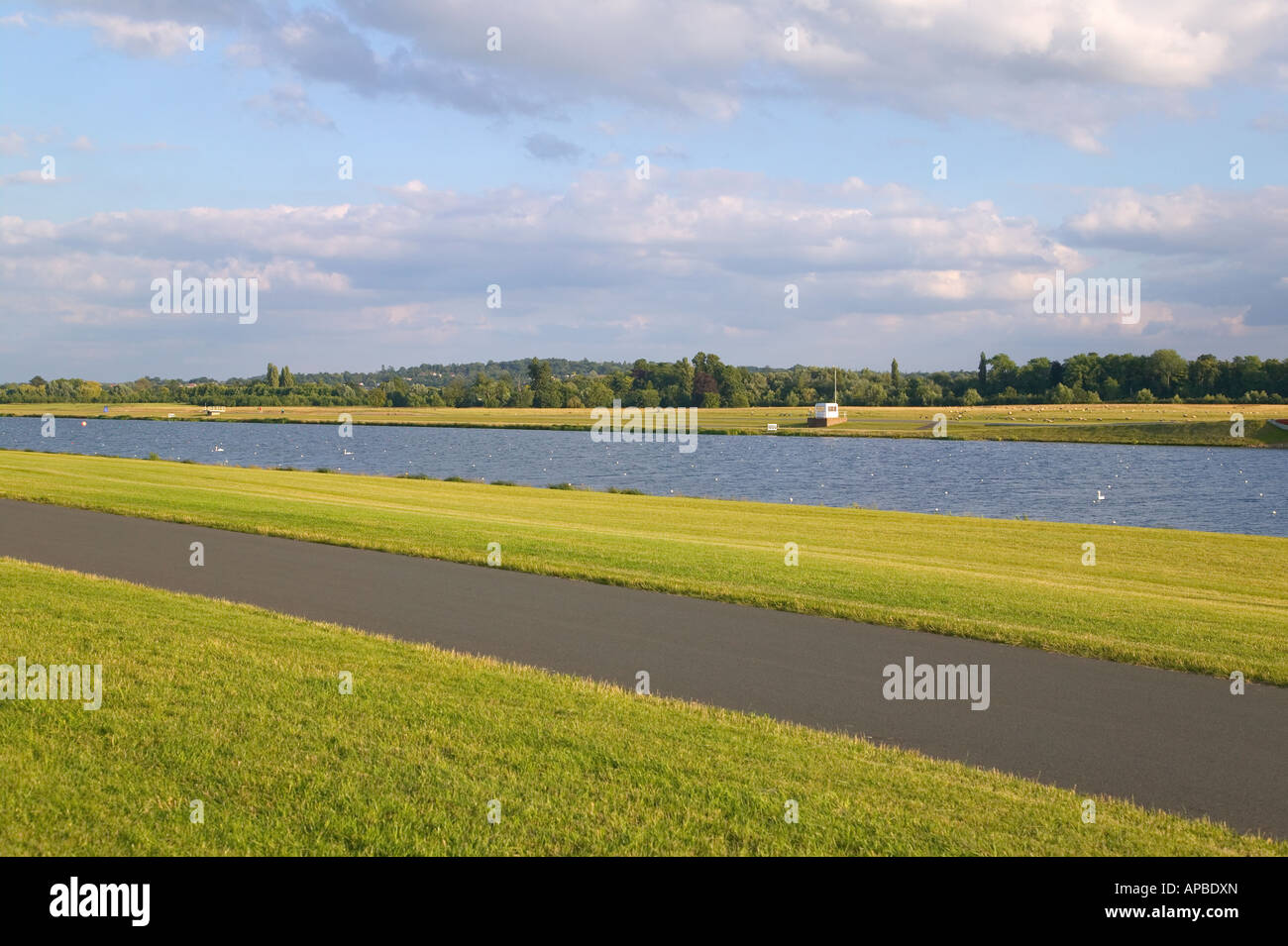 Eton Dorney Lake a remi Foto Stock