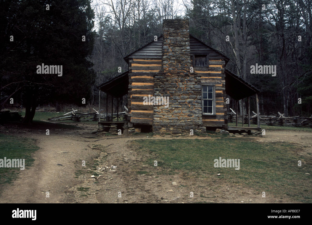 Giovanni cabina olivers Cades Cove Smoky mountains tennessee Foto Stock