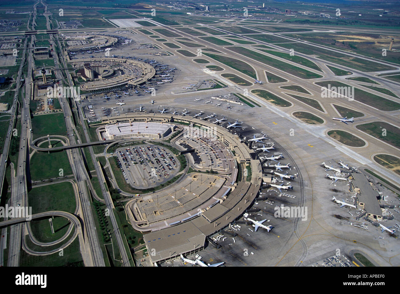 Vista aerea di DFW Dallas Fort Worth Texas Foto Stock