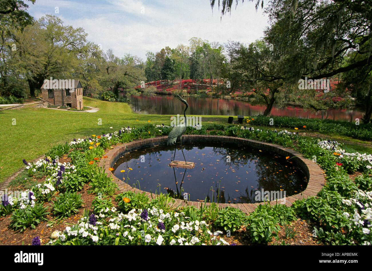 Una vista di terreni e giardini di Middleton Place una piantagione nel quartiere storico di Charleston Foto Stock