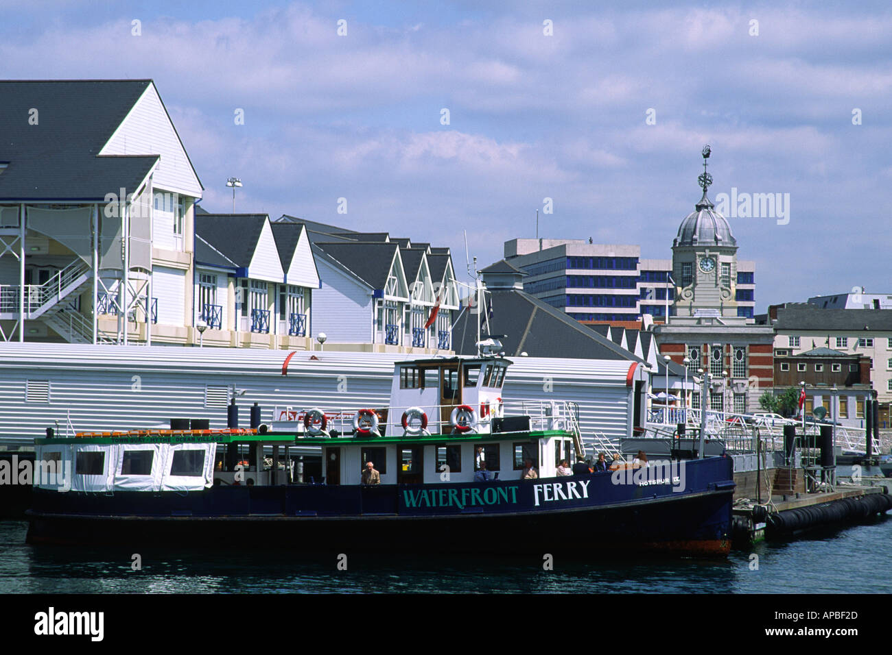 Città Quay e Waterfront traghetto Southampton Hampshire Inghilterra Foto Stock