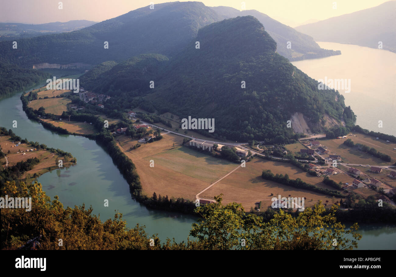 Franche compte jura ain fiume bienne lac de coiselet Foto Stock