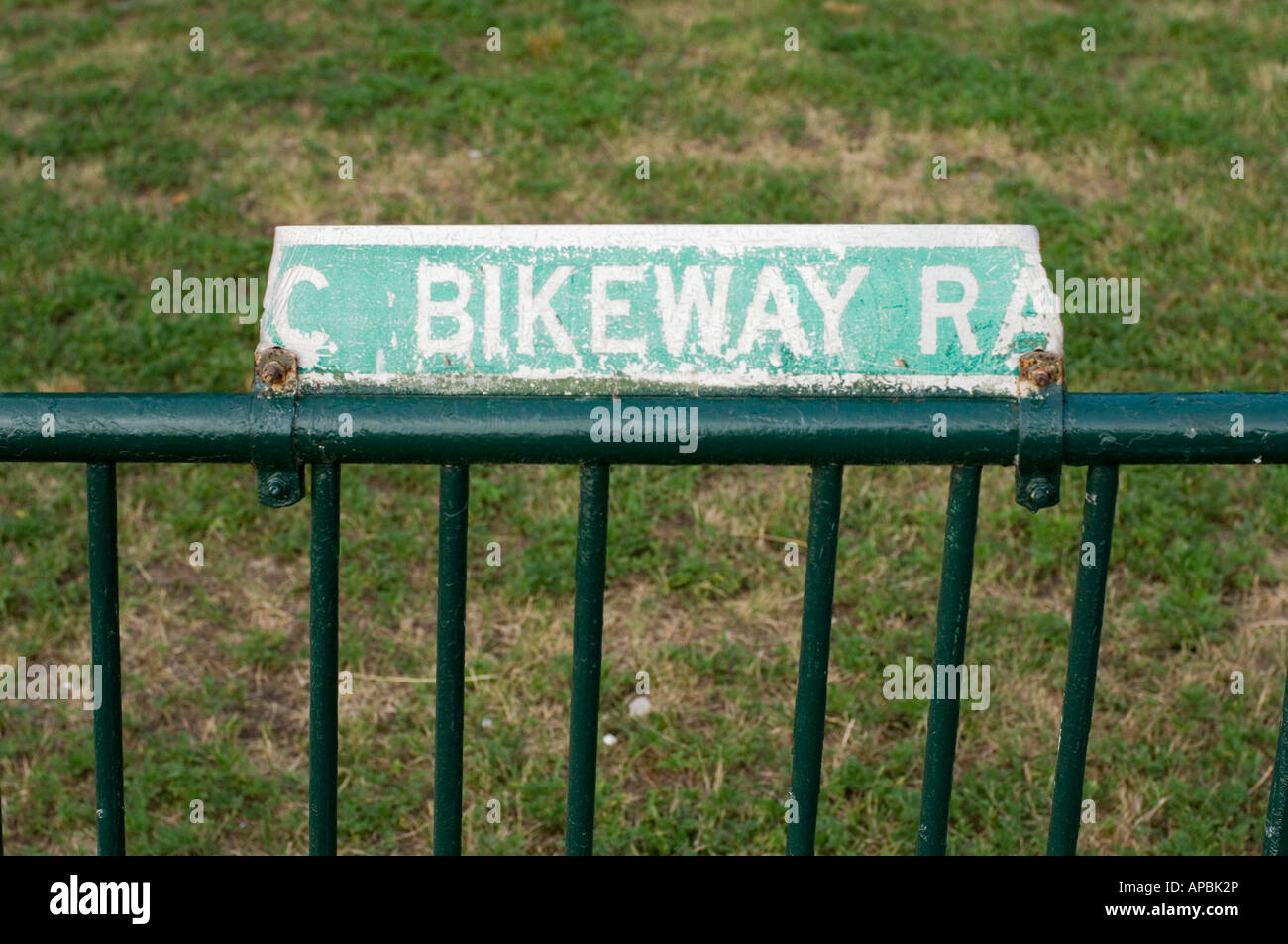 Rack Bikeway in Cambridge Massachusetts Foto Stock