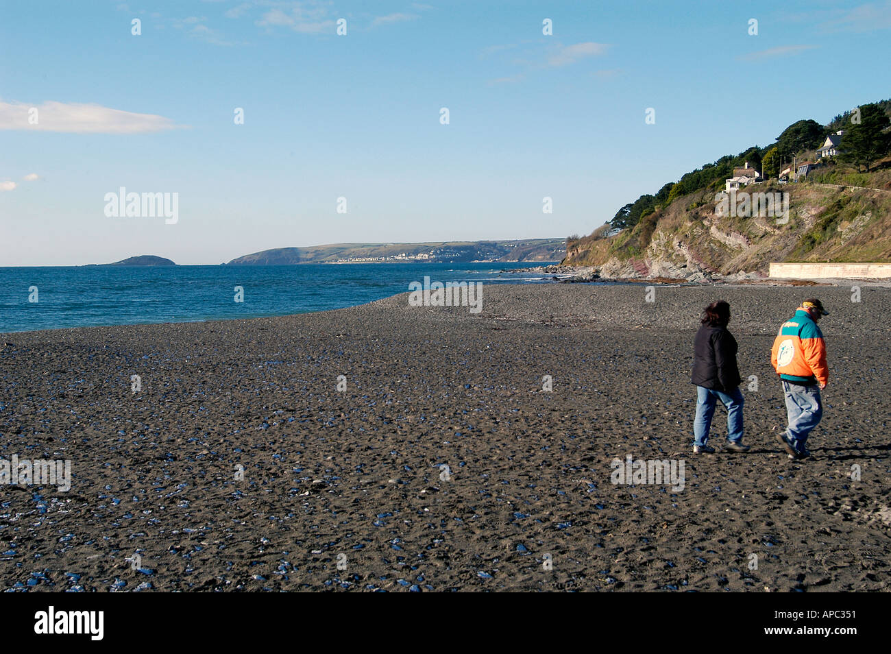 Camminando sulla spiaggia Foto Stock