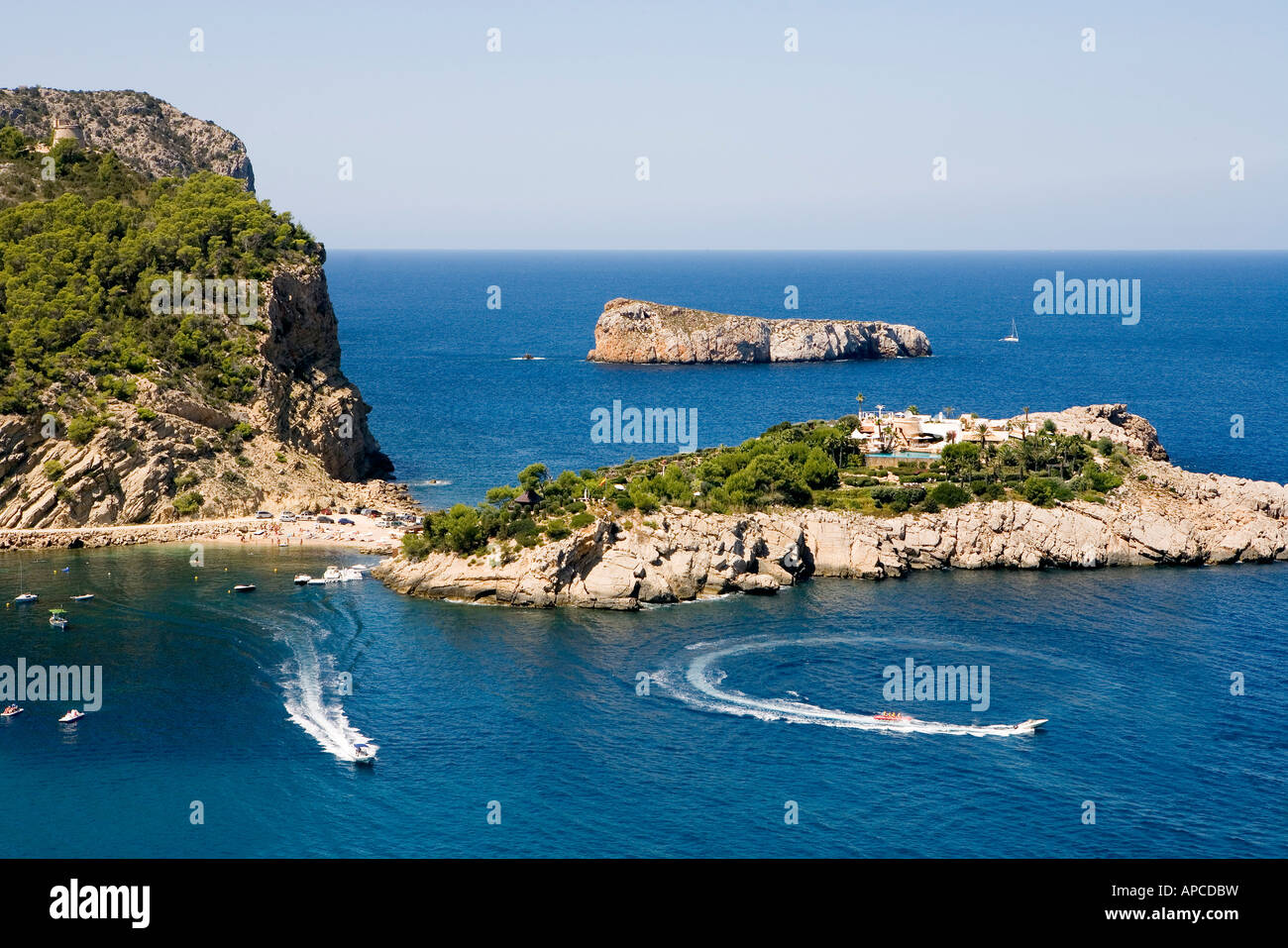 Porto Sant Miquel, Ibiza, Isole Baleari, Spagna Foto Stock