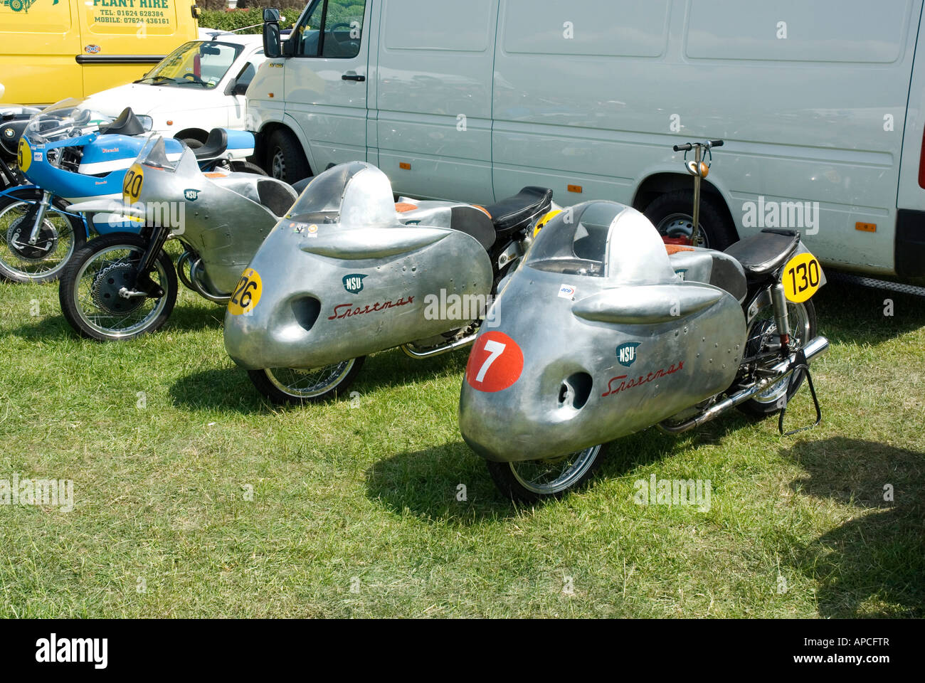 NSU sportmax biciclette presso la Southern 100 gare Foto Stock