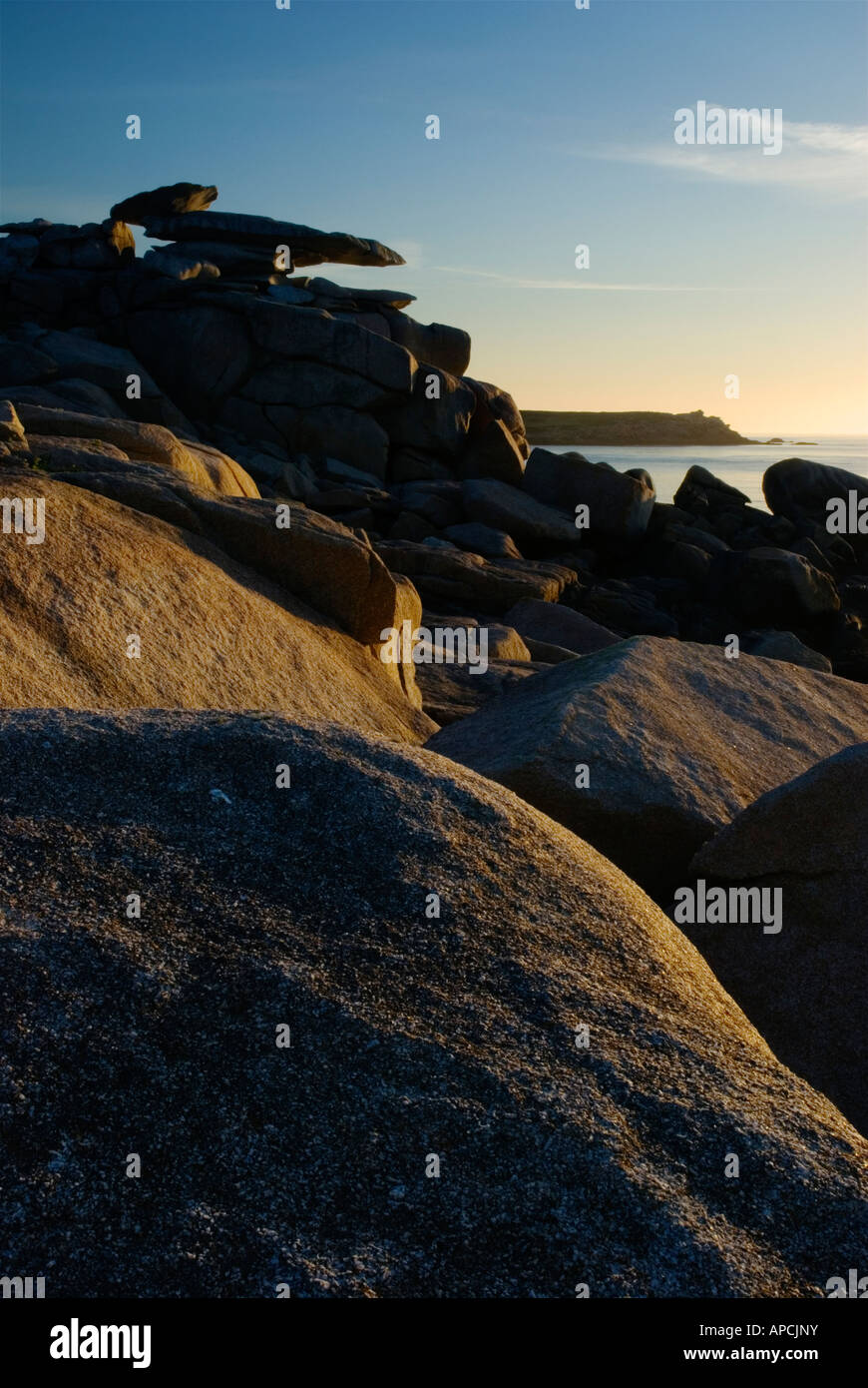 Il pulpito Rock St Marys Isole Scilly England Regno Unito Foto Stock