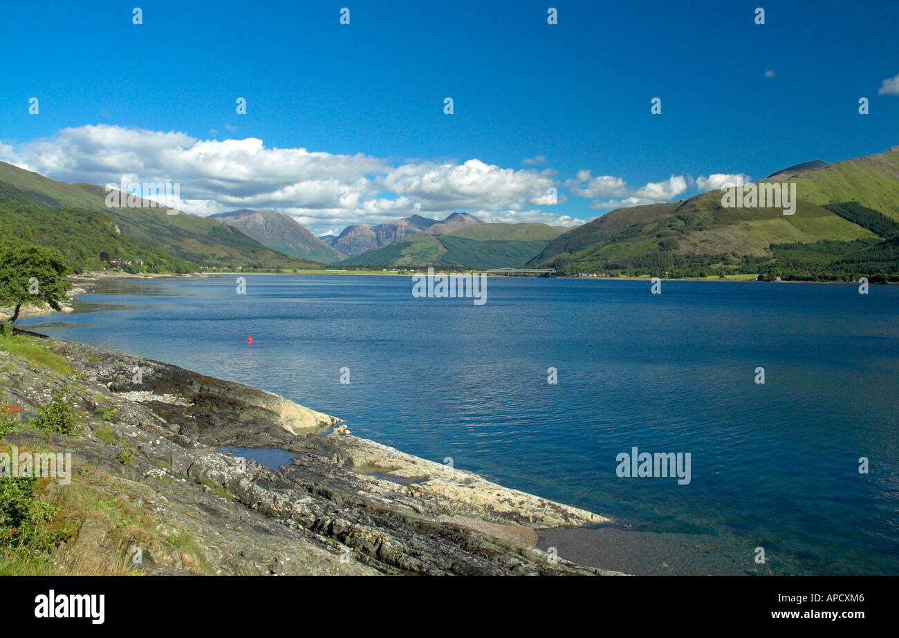 Loch Levan a Onich Highland Foto Stock