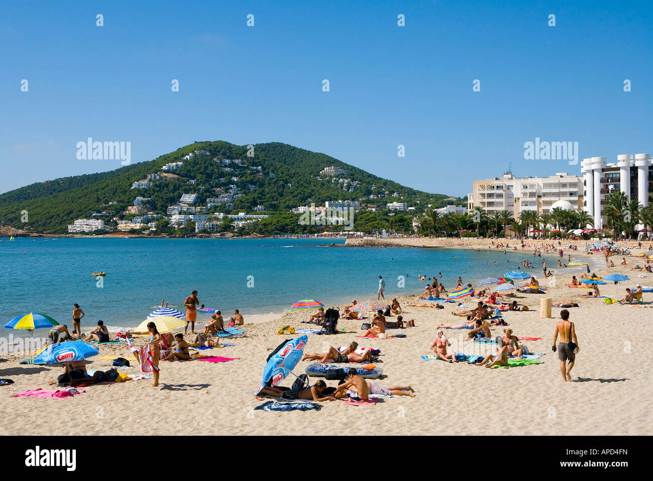 Santa Eulària des Riu, Ibiza, Isole Baleari, Spagna Foto Stock