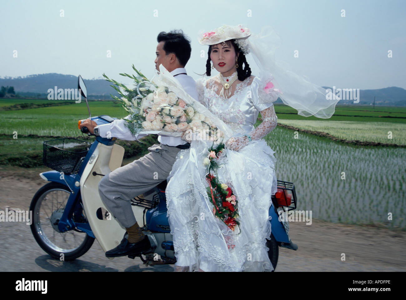 Braut und Braeutigam, Vietnam Foto Stock