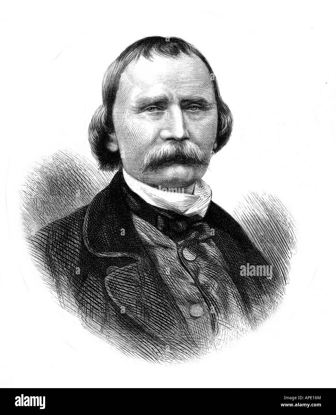 Kaulbach, Wilhelm von, 15.10.1805 - 7.4.1874, pittore tedesco, ritratto, incisione in legno, 19th secolo, , Foto Stock