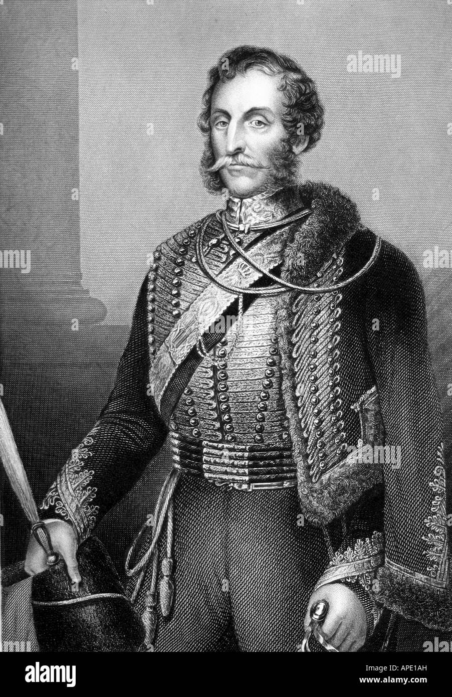 Brudenell, James Thomas, 7° Conte di Cardigan, 16.10.1797 - 28.3.1868, British generale, mezza lunghezza in acciaio incisione su legno, secolo XIX, , artista del diritto d'autore non deve essere cancellata Foto Stock