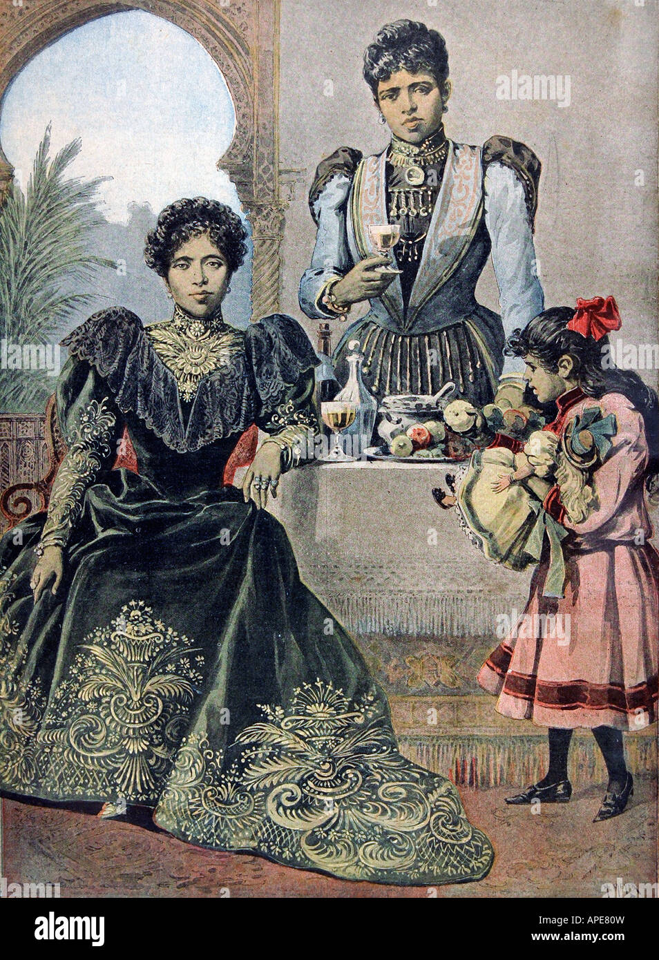 Stampa/media, riviste, 'le Petit Journal', Parigi, volume 10, numero 435, supplemento illustrato, domenica 19 marzo 1899, illustrazione, 'Regina Ranavalona III del Madagascar', , Foto Stock