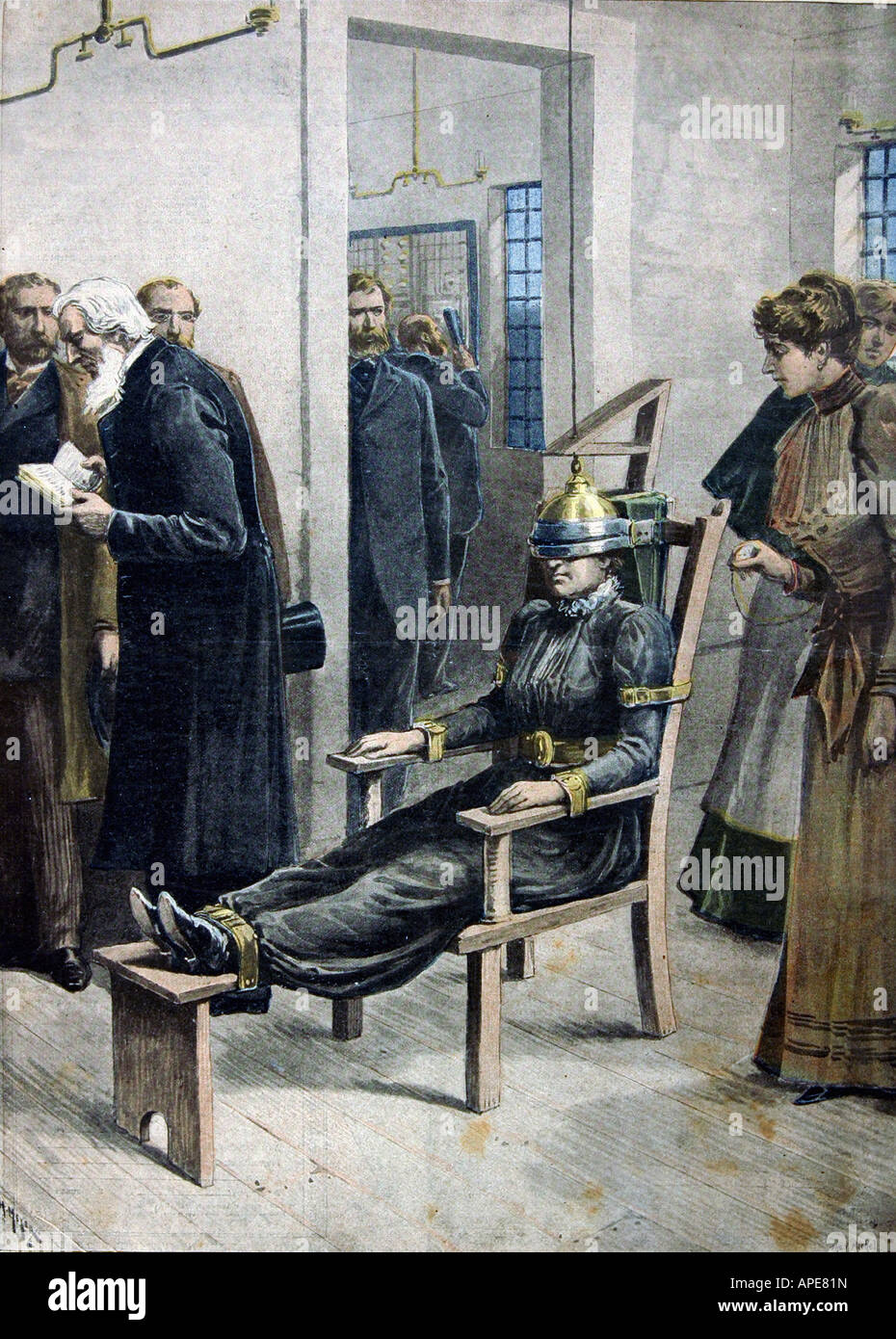 Stampa/media, riviste, 'le Petit Journal', Parigi, 10. Volume, numero 438, supplemento illustrato, Domenica 9 aprile 1899, illustrazione, 'la sedia elettrica', , Foto Stock