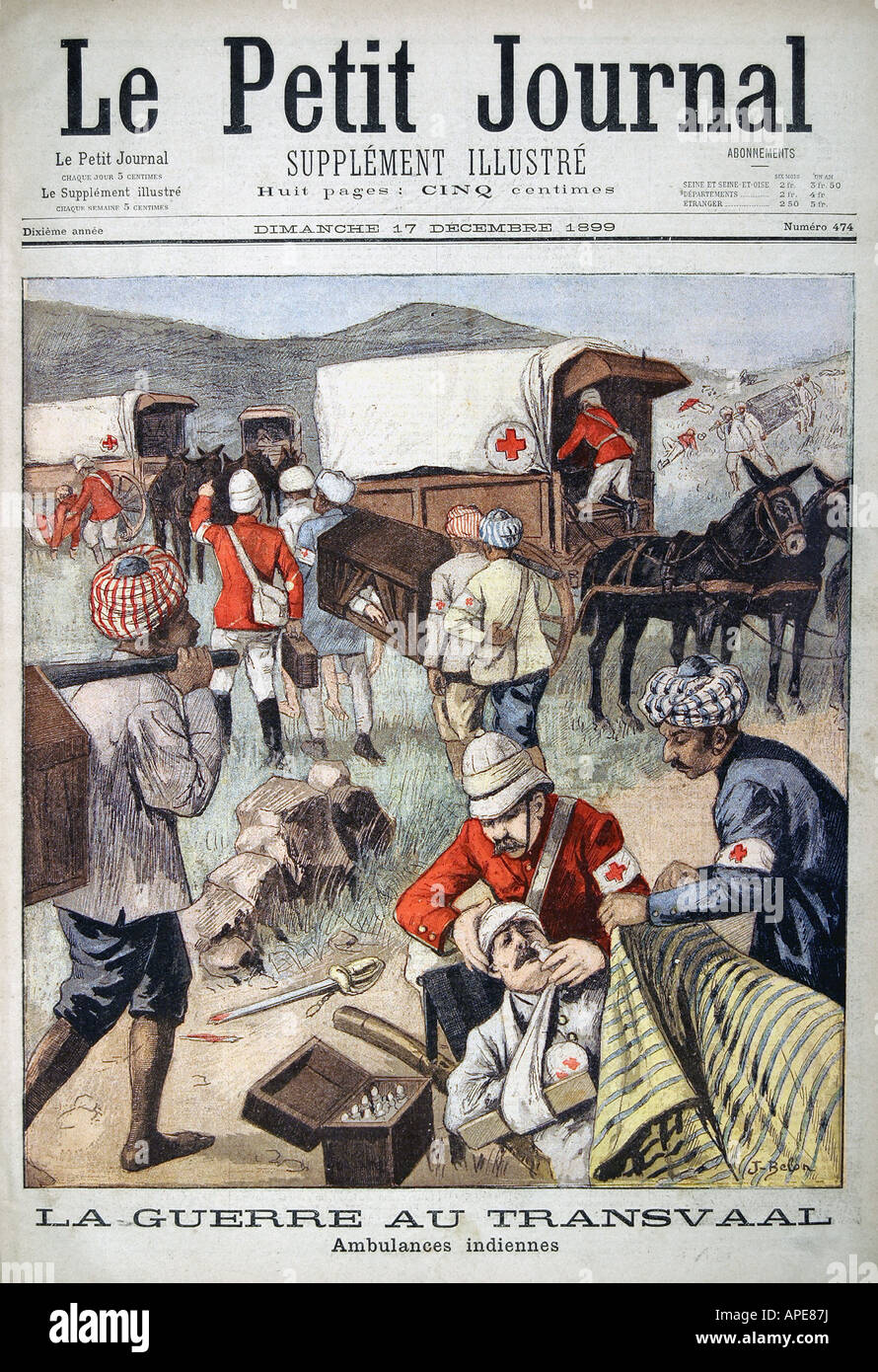 Stampa/media, riviste, 'le Petit Journal', Parigi, 10. Volume, numero 474, supplemento illustrato, Domenica 17 dicembre 1899, titolo, 'la guerra in Transvaal', , Foto Stock