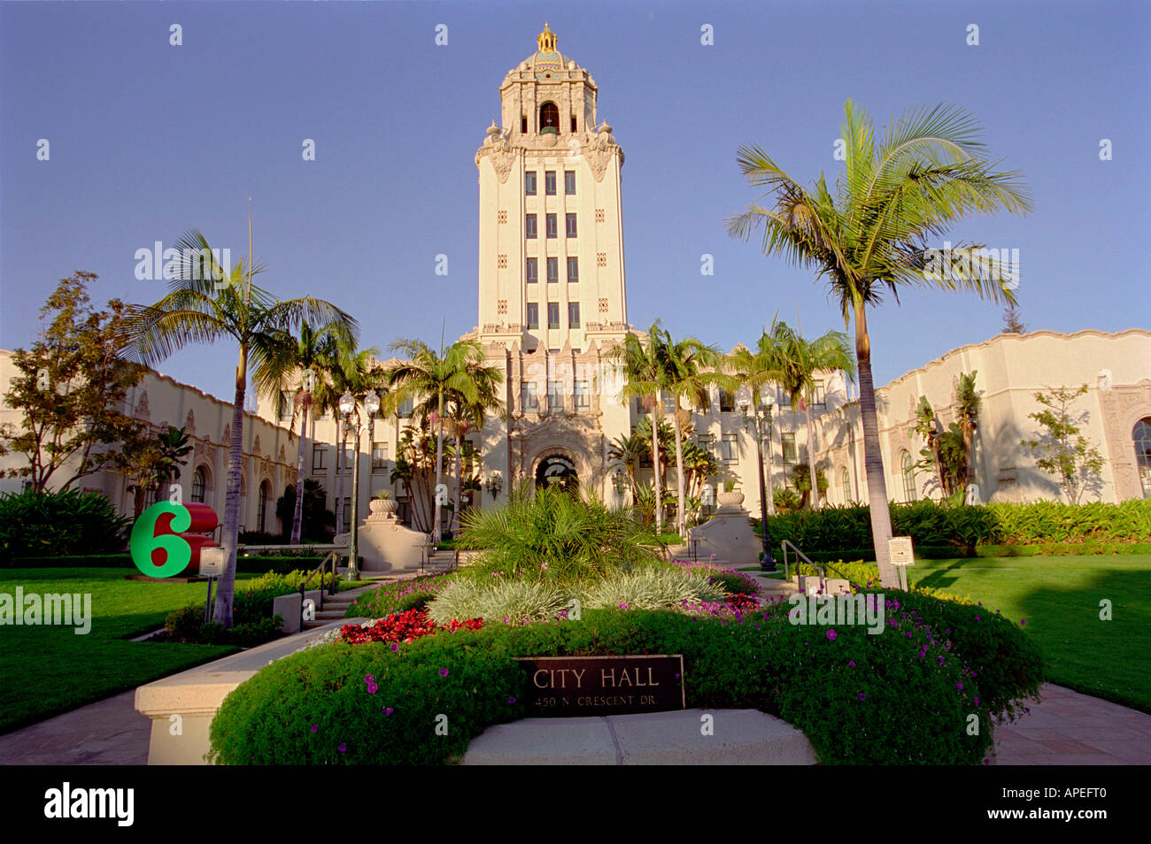 Beverly Hills Town Hall di Los Angeles in California Foto Stock
