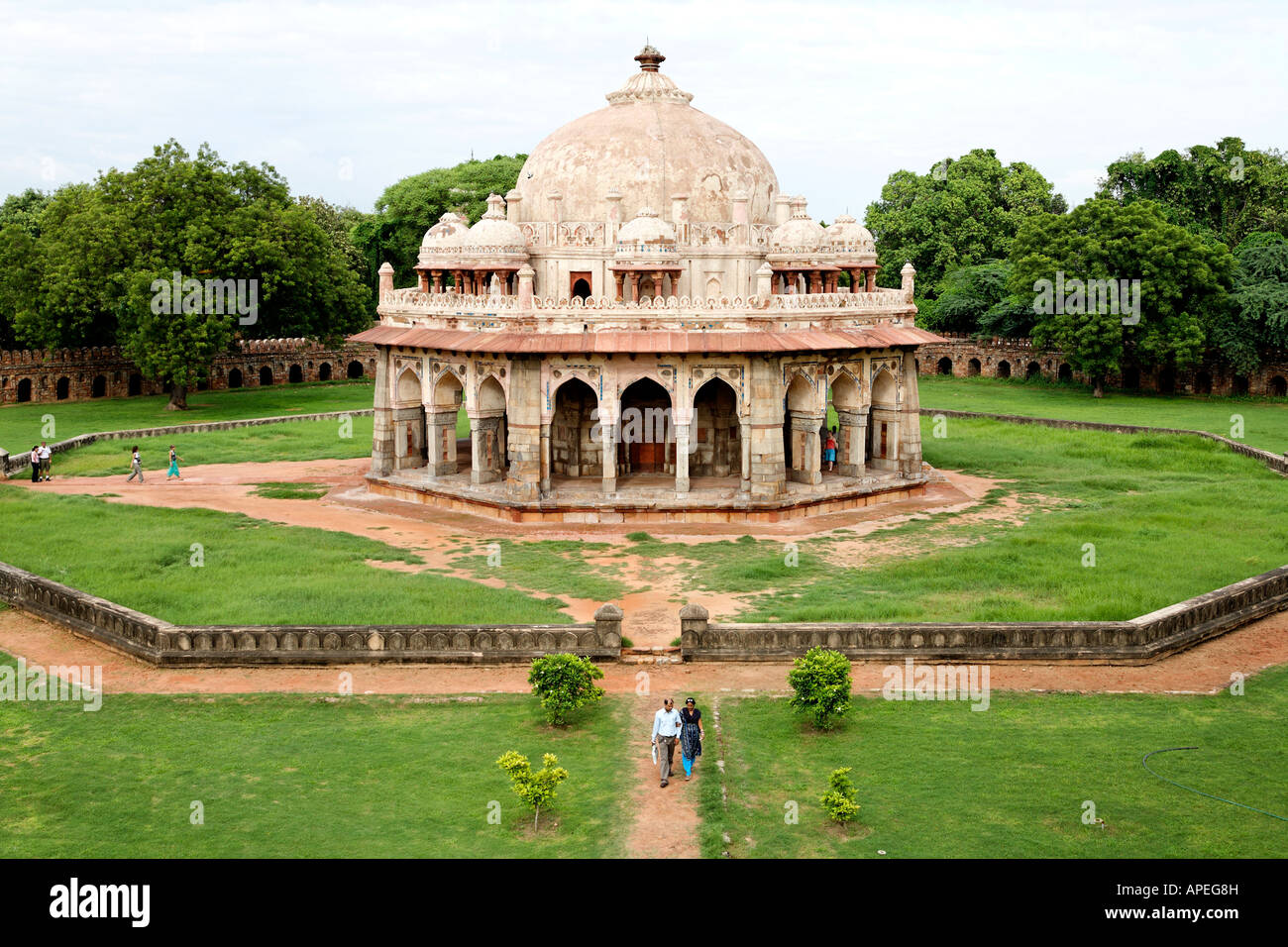 La tomba ottagonale se Isa Khan Delhi India Foto Stock