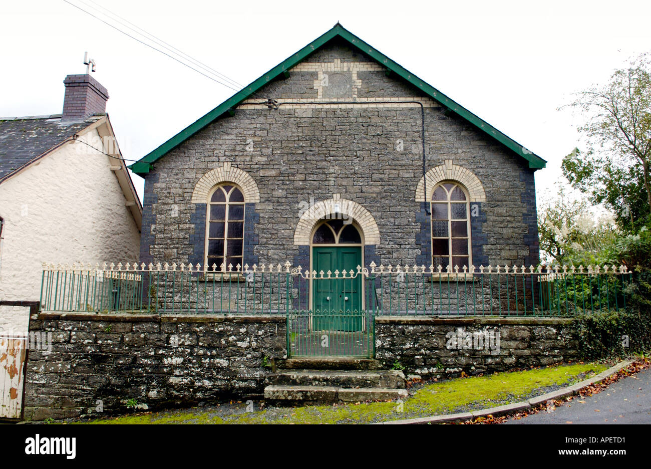 Il gallese Bryn Sion Cappella congregazionale del 1888 a Gwenddwr Powys Mid Wales UK Foto Stock