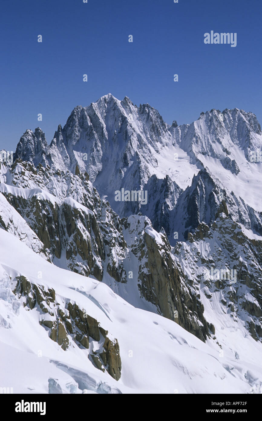 Francia Alpi Chamonix paesaggio di montagna paesaggio Foto Stock