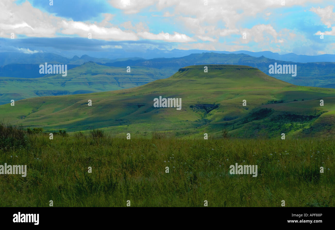 Le montagne in drakensburg, Sud Africa Foto Stock