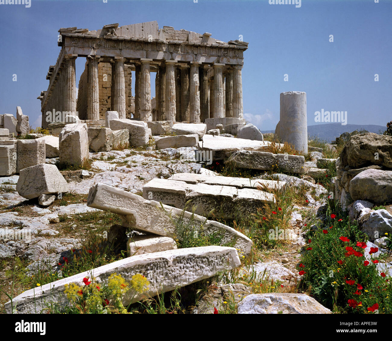 GR - Atene: il Partenone all'Acropoli Foto Stock