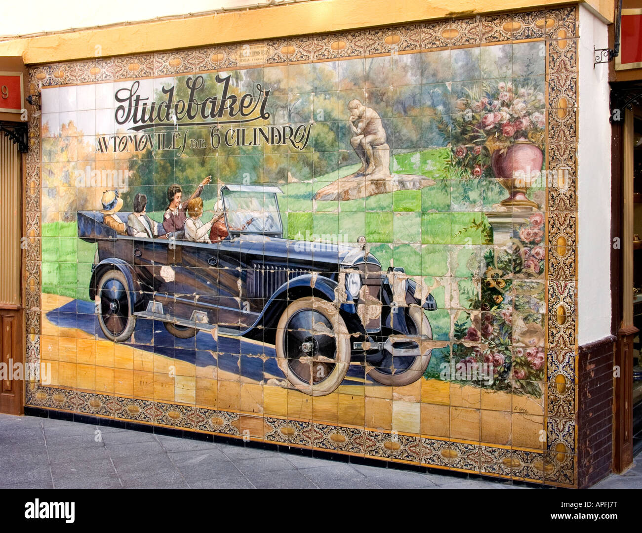 Parete in ceramica Poster, Siviglia, Spagna. Foto Stock