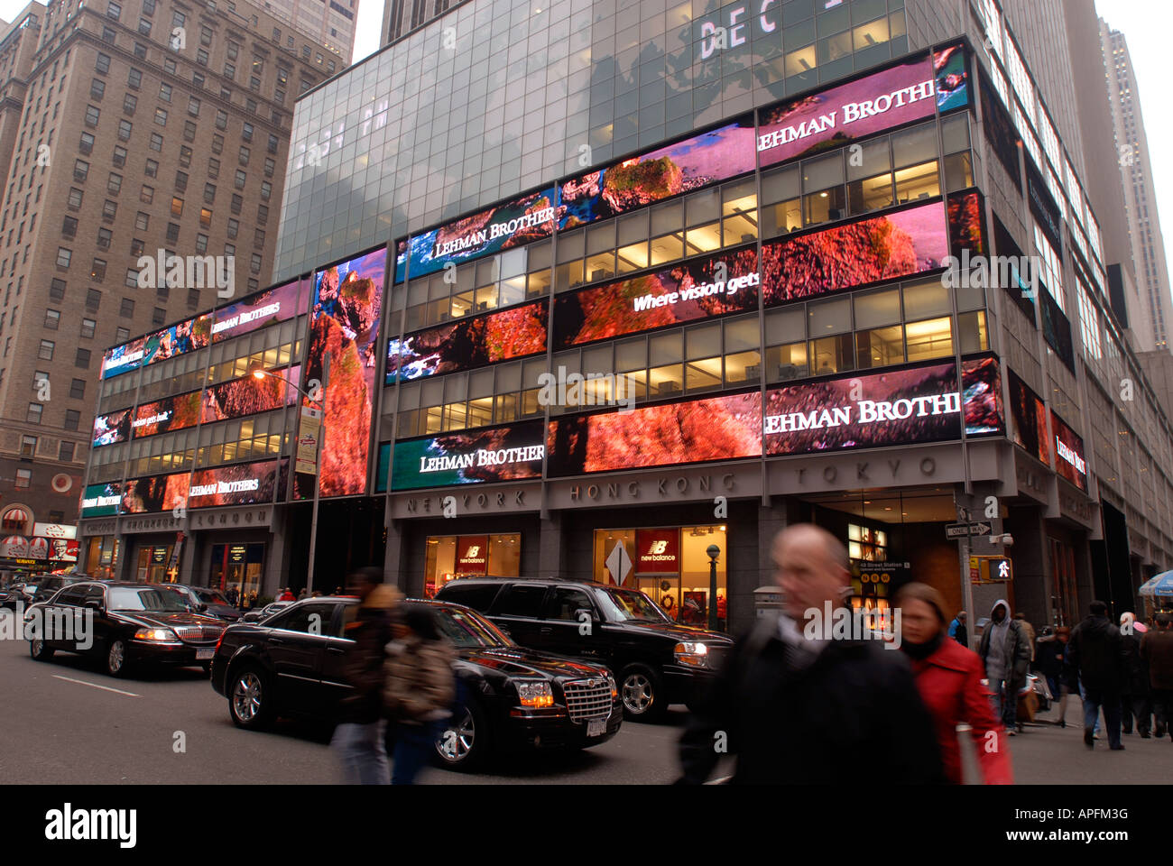 Il midtown Manhattan uffici della Lehman Brothers società di intermediazione Foto Stock