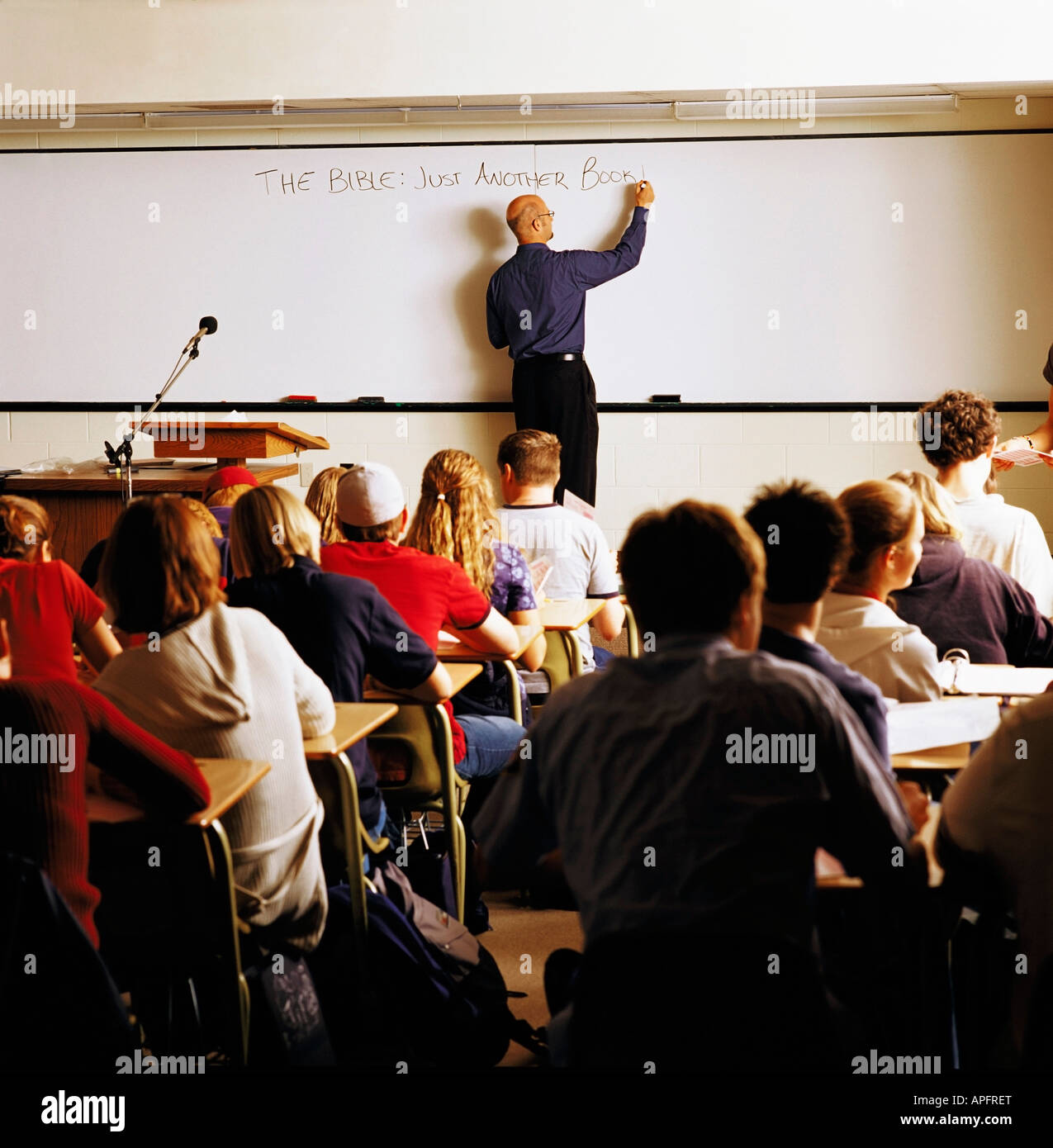 Gli studenti a scuola Foto Stock