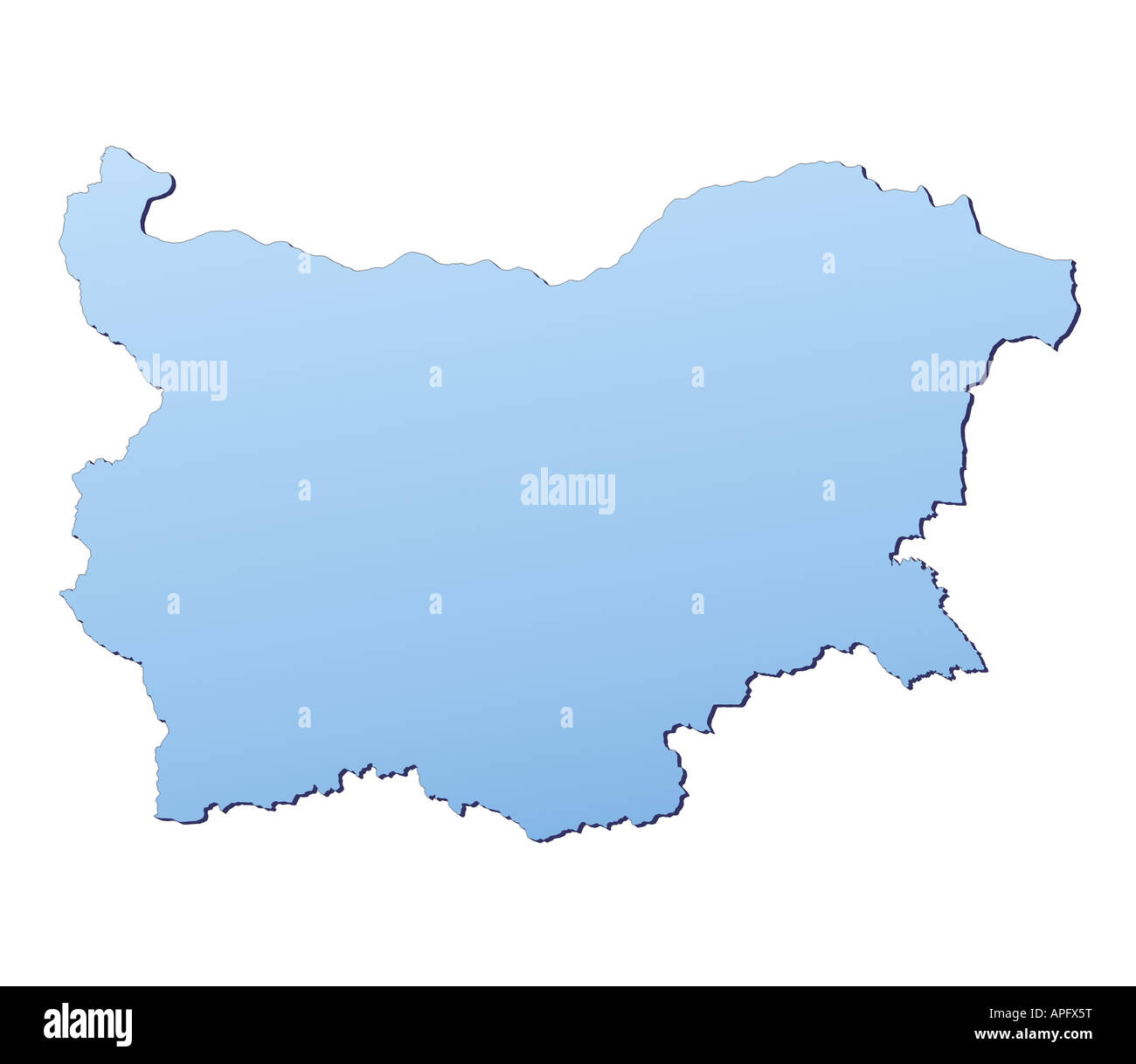 Mappa di Bulgaria Foto Stock