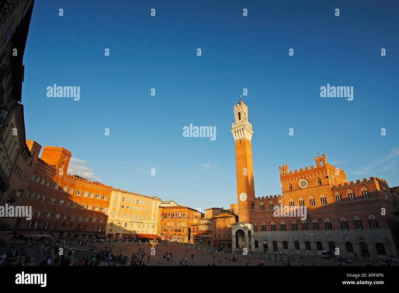 Piazza del Campo a Siena, Toscana, Italia Foto Stock