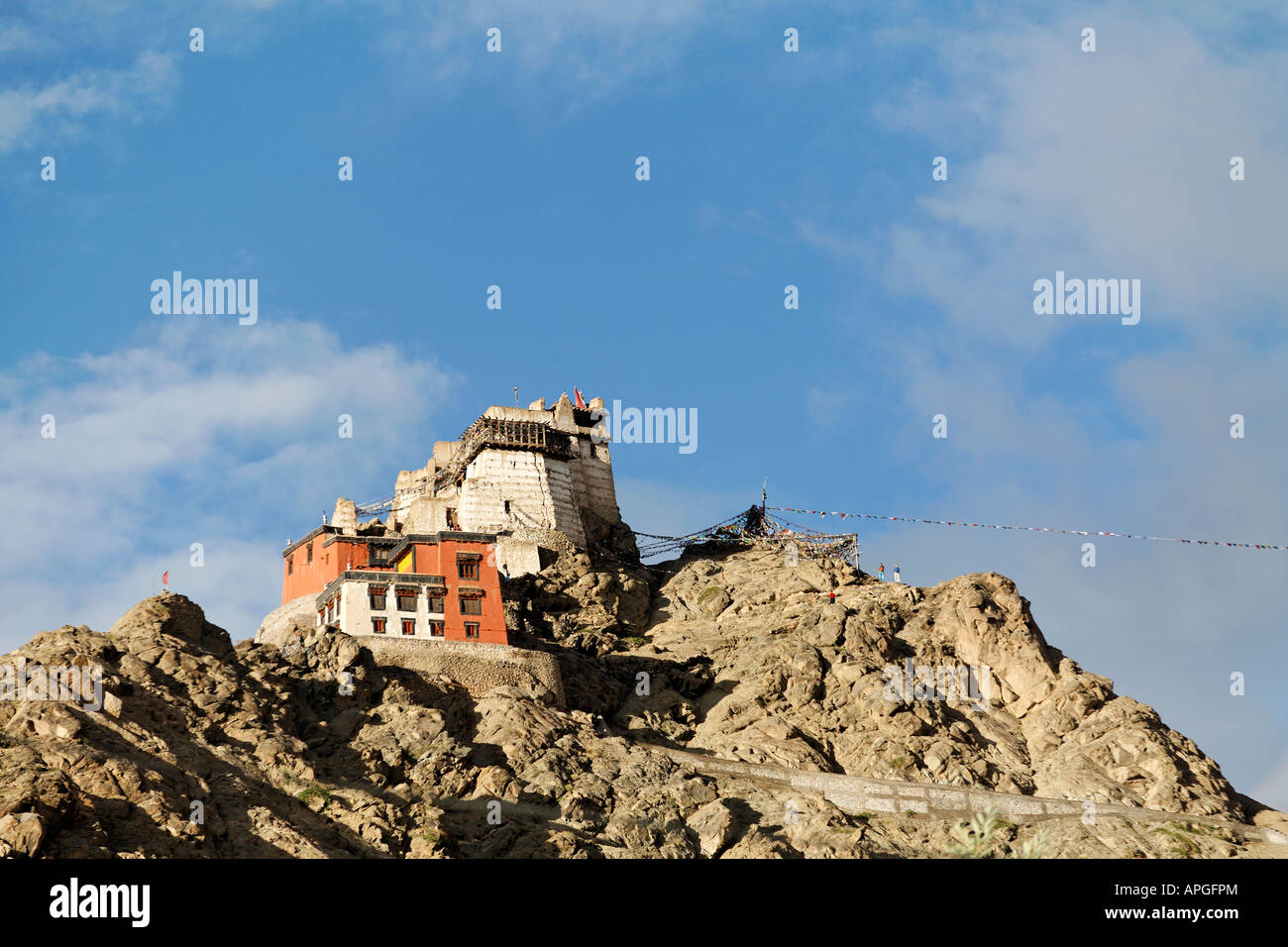 Tsemo Gompa e la vittoria di Fort Leh Ladakh India Foto Stock