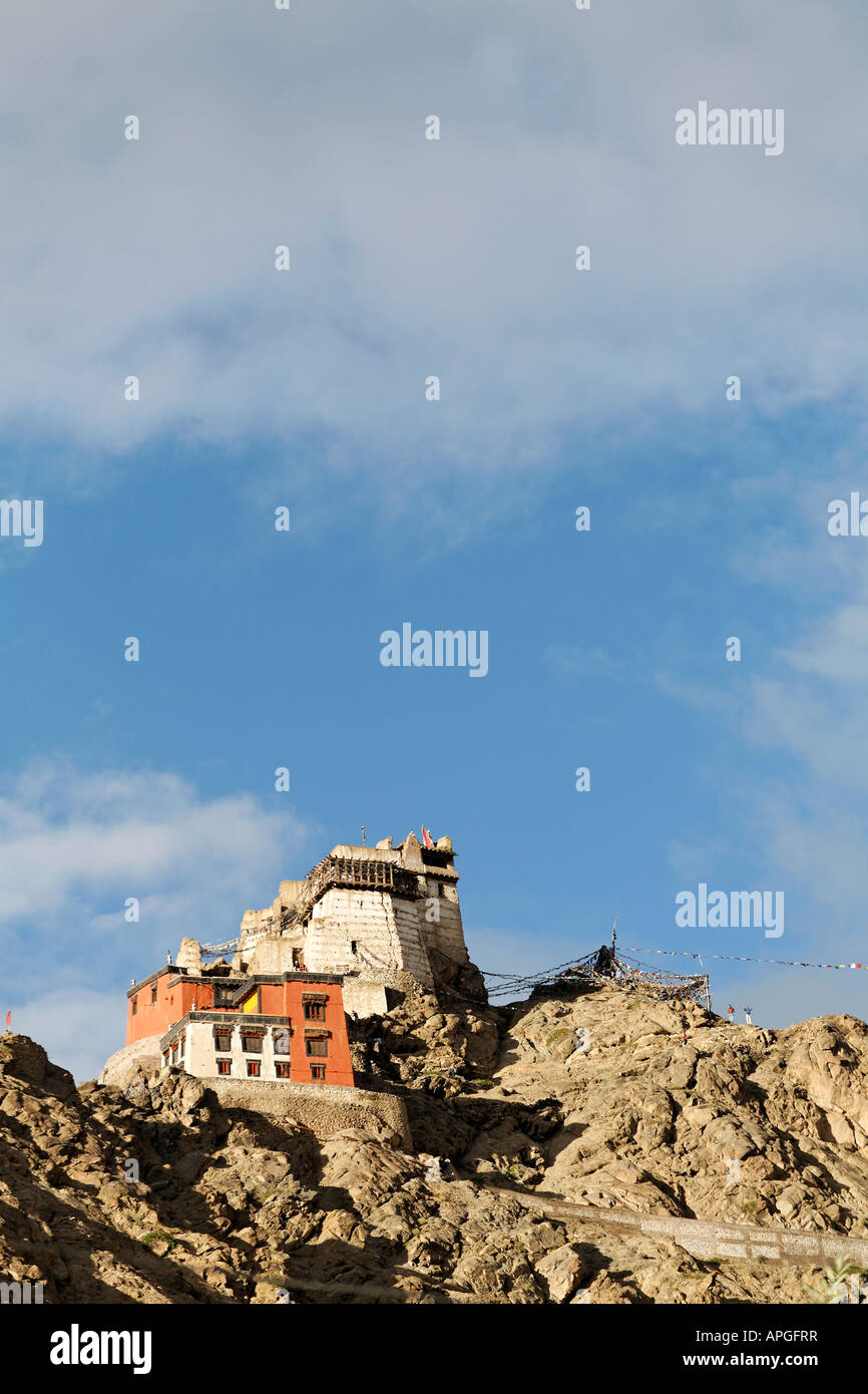 Tsemo Gompa e la vittoria di Fort Leh Ladakh India Foto Stock