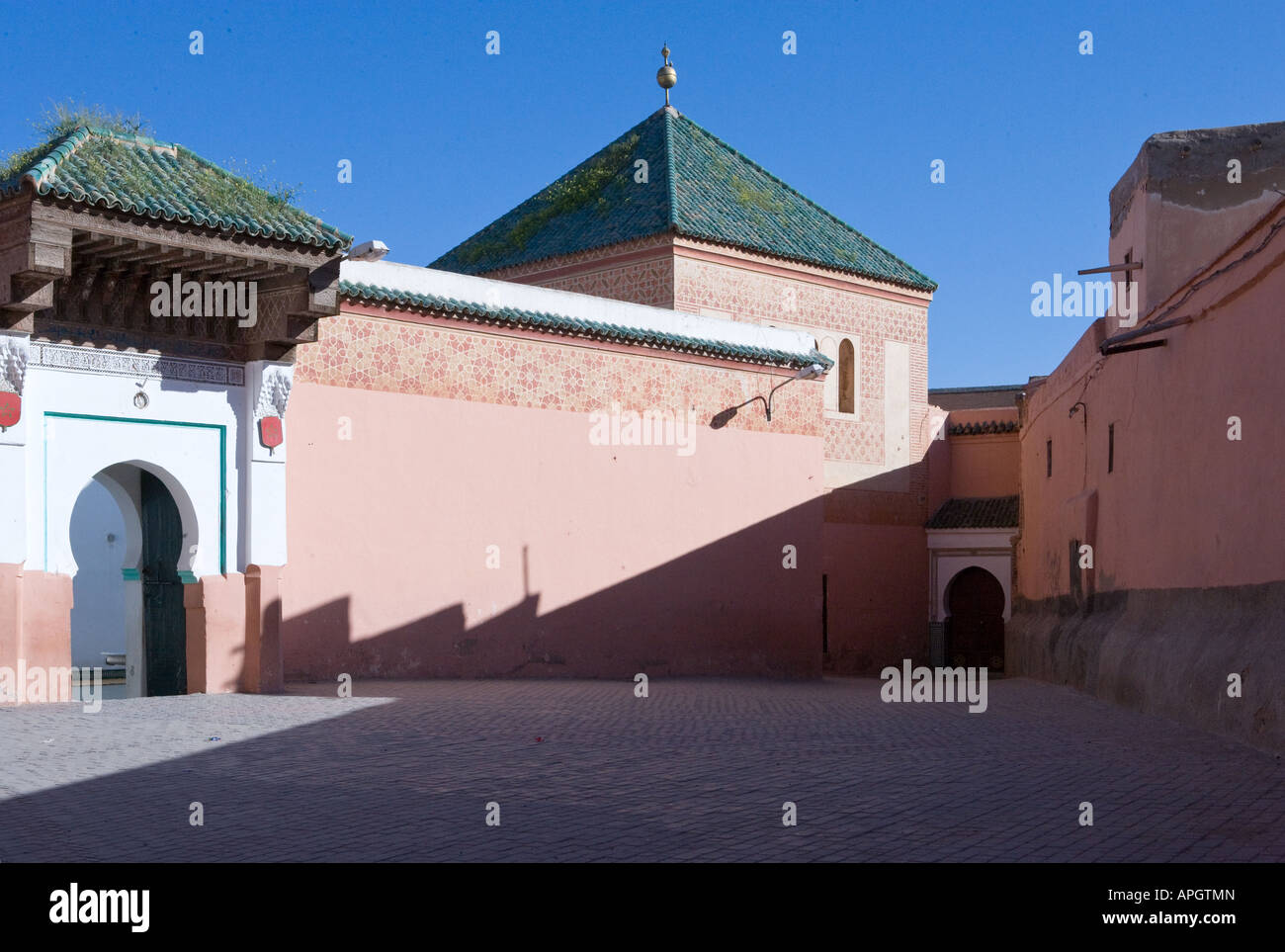 Il Marocco Marrakech architettura della medina area s Foto Stock