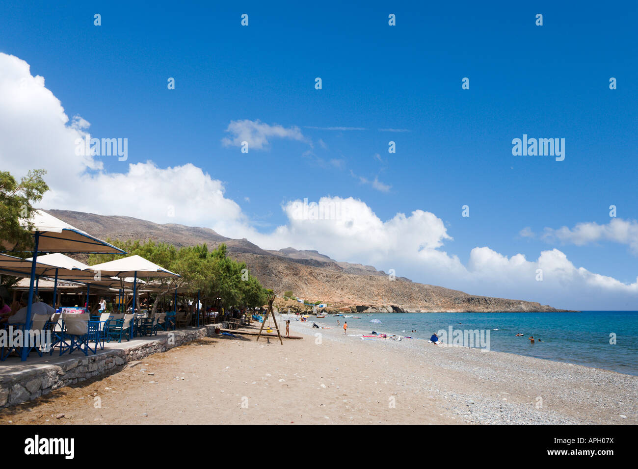 Spiaggia di Kato Zakros, provincia di Lasithi, East Coast, Creta, Grecia Foto Stock