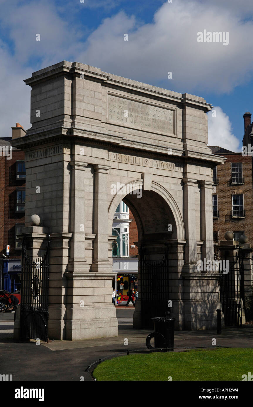 Fusiliers Arch Dublino Repubblica di Irlanda Europa Foto Stock