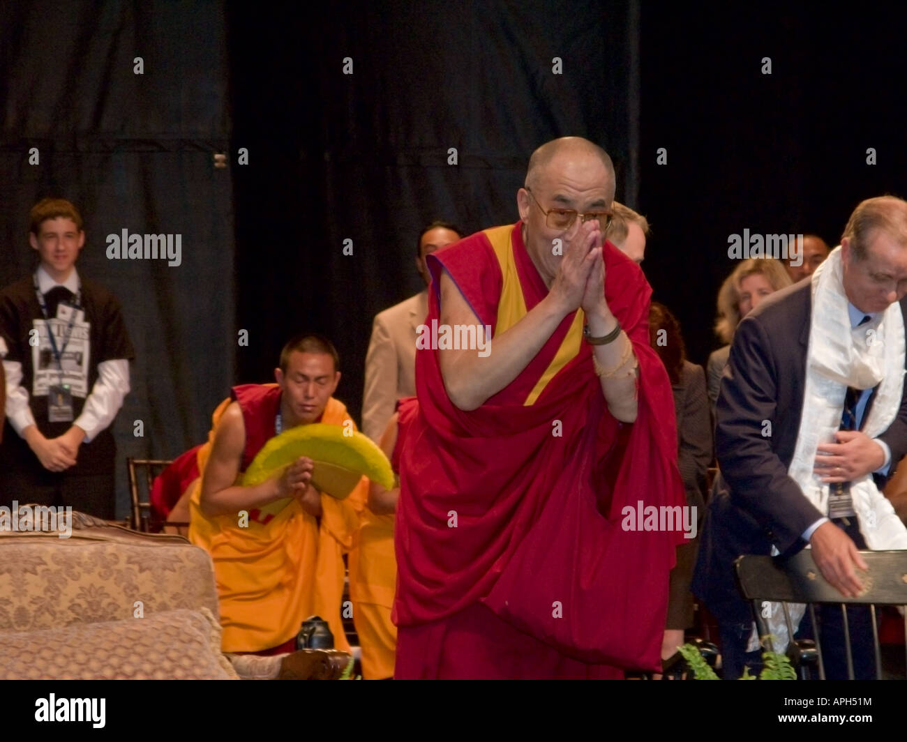 Sua Santità il Dalai Lama durante la sua visita alla Emory University di Atlanta in Georgia Foto Stock