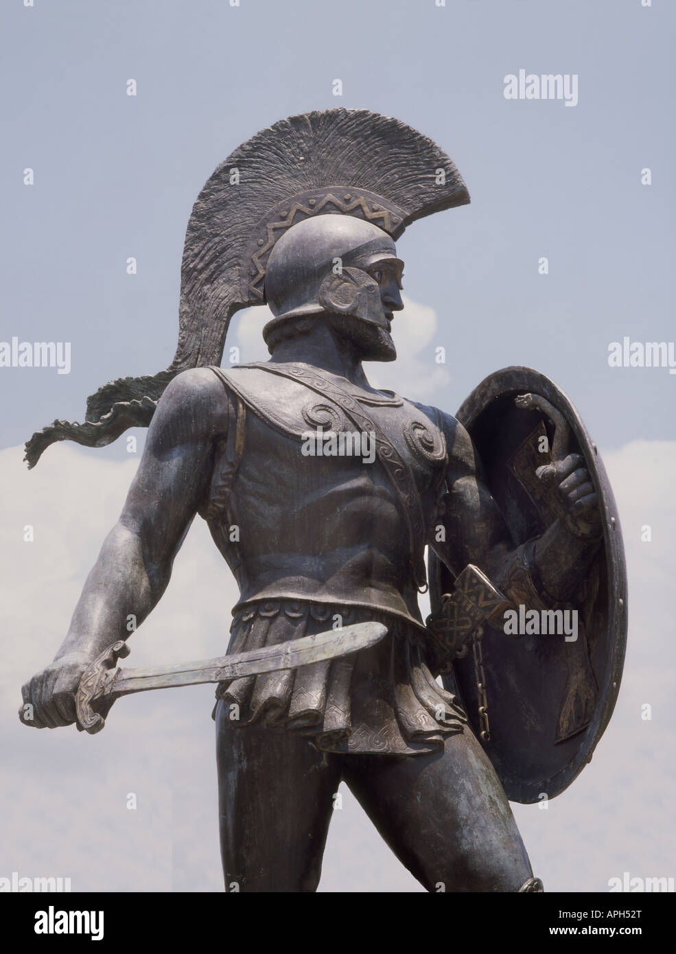 Grecia Peloponneso laconia Sparta Leonidas Foto Stock