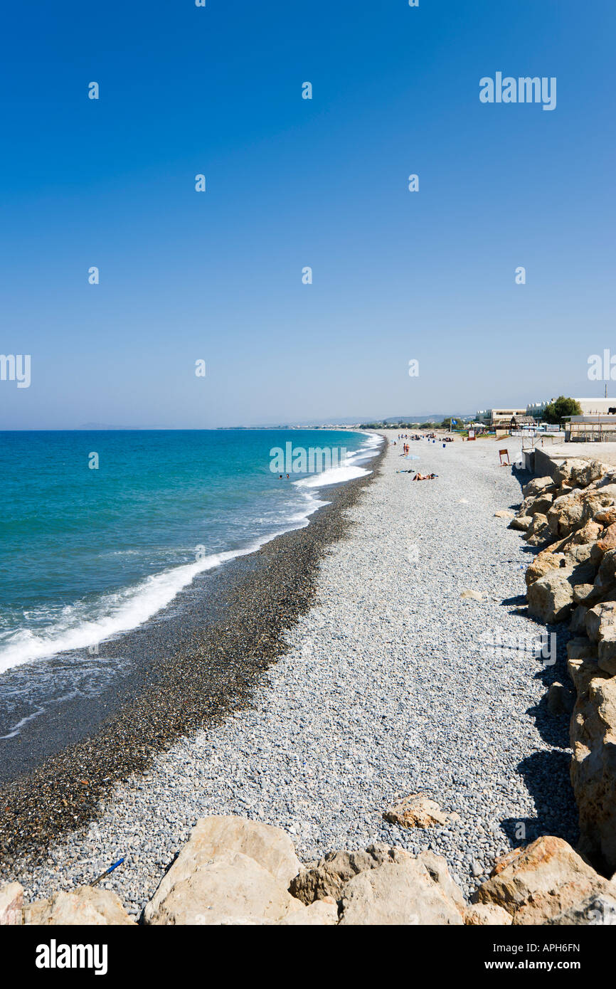 Spiaggia, Kolimbari, vicino a Chania, Creta, Grecia Foto Stock