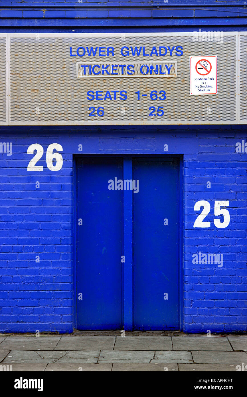 Tornelli a Goodison Park, casa di Everton Calcio Club Foto Stock