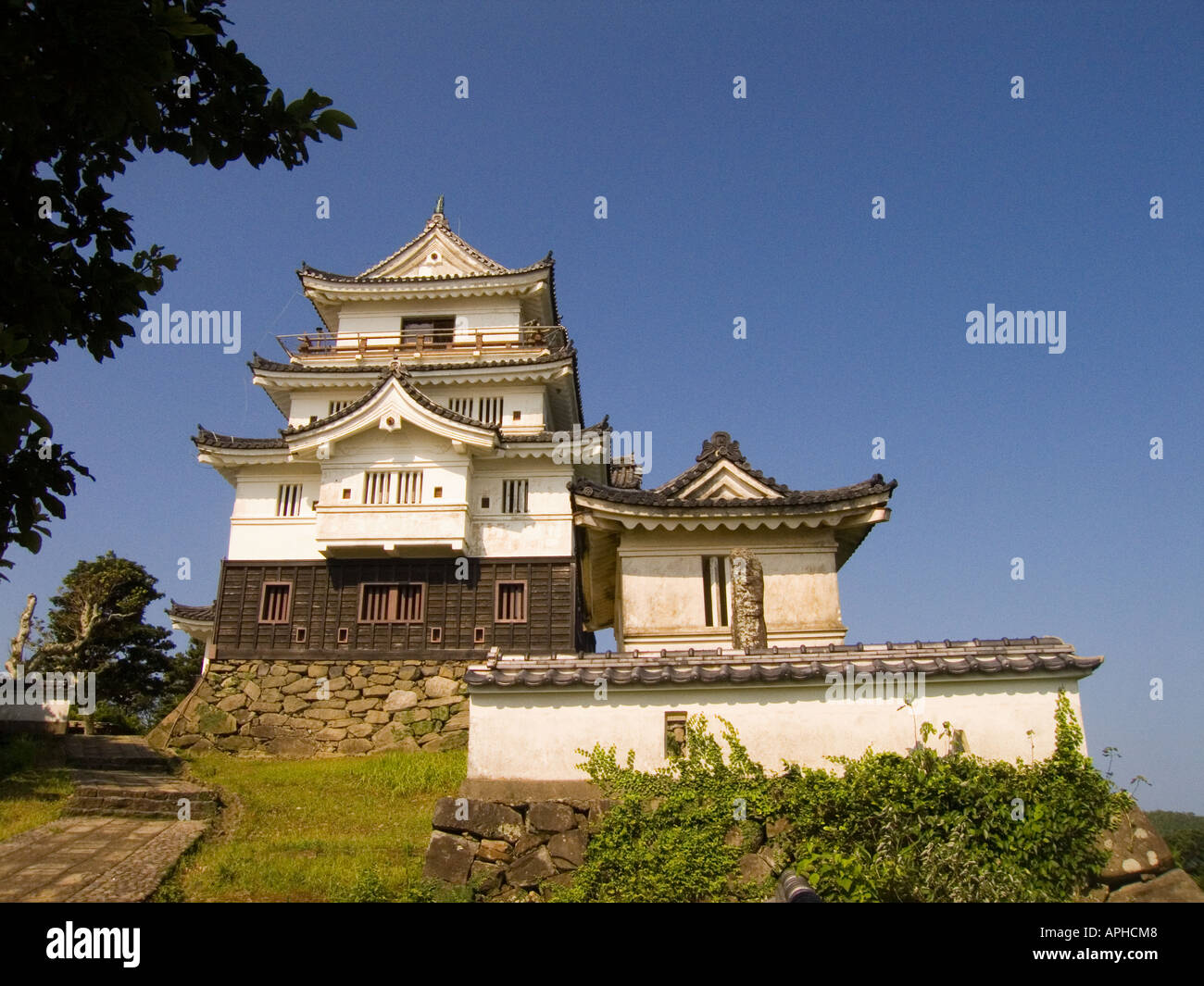 Giappone hirado castello su una collina, hirado island Foto Stock