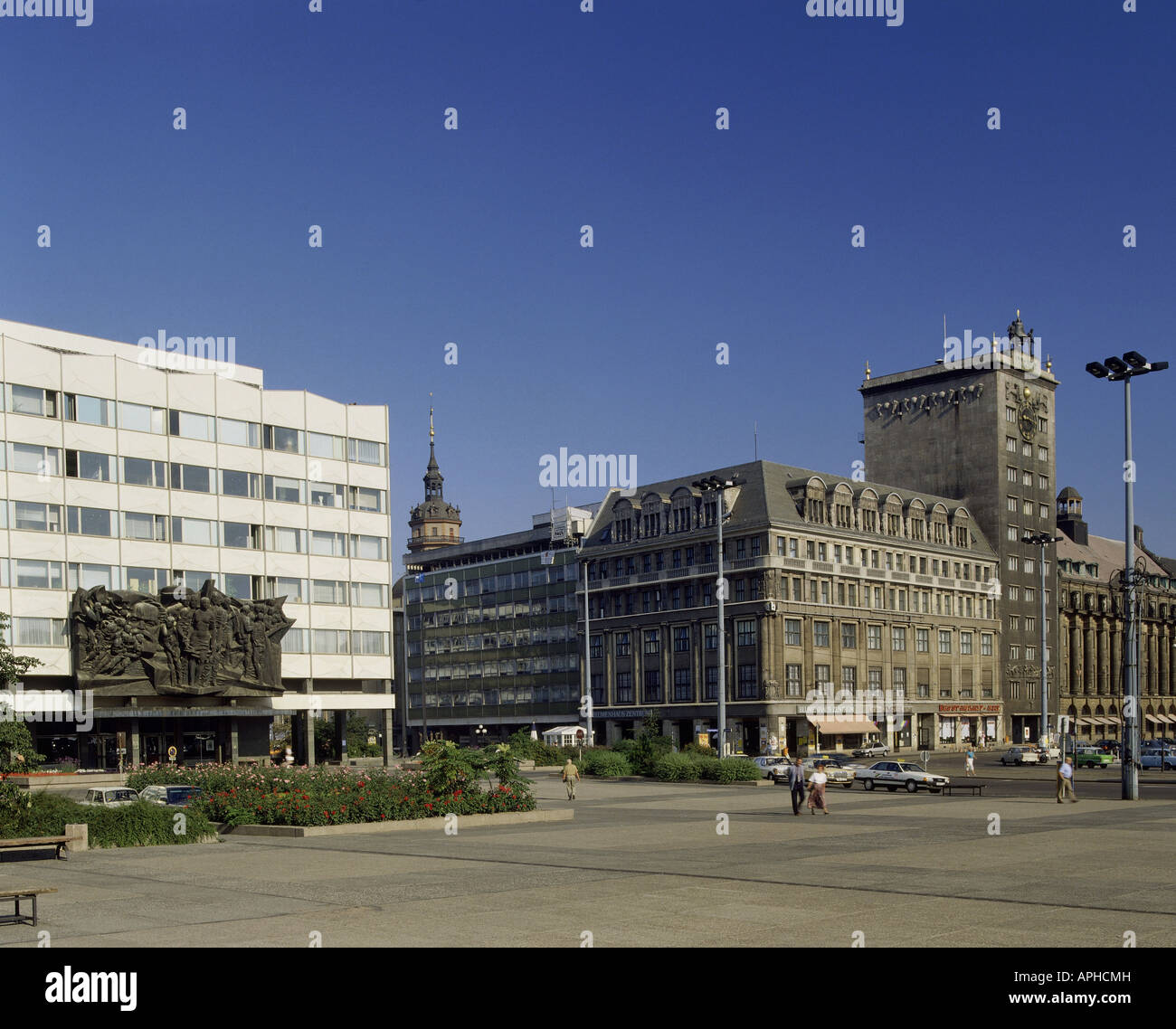 Geografia / viaggio, Germania, Sassonia, Lipsia, piazze, Augustusplatz, università, Piazza Augusto, Foto Stock